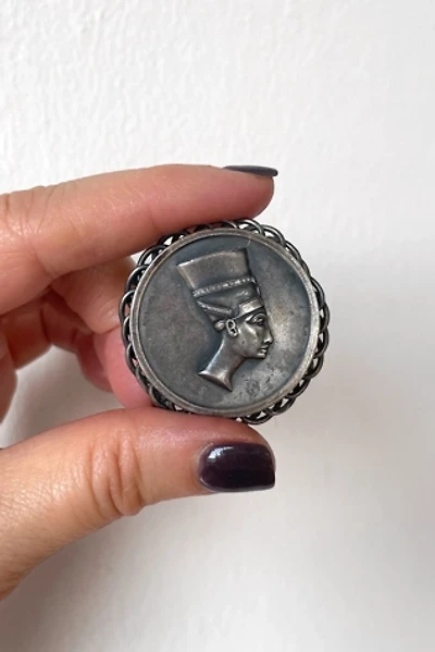 Antique Silver Nefertiti Egypt Souvenir Brooch Selected by MARMALADE
