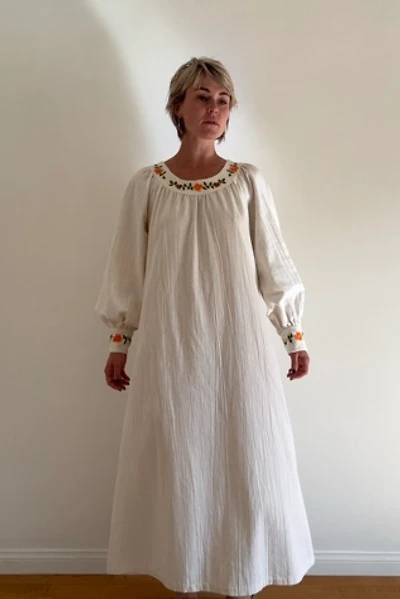 Vintage 1970s Embroidered Dress Selected by Kikos Kloset