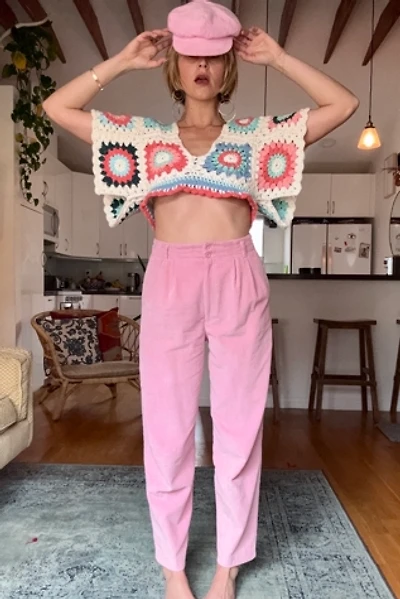 Vintage Corduroy Cropped Trouser Selected by Kikos Kloset