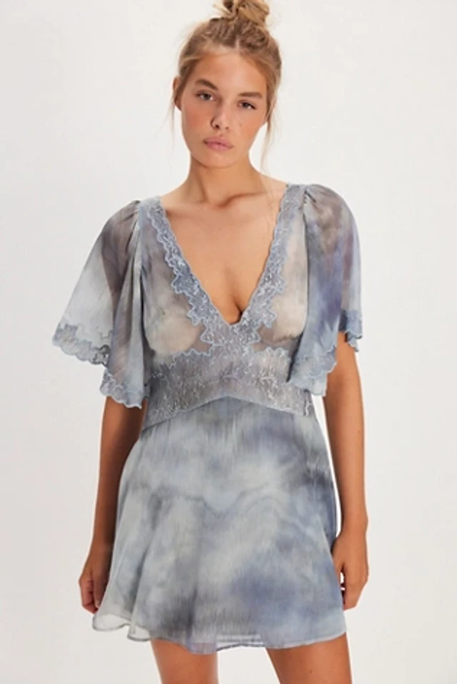 knee length dresses for ladies Free People In This Groove Mini Slip in Washed Black – CHROME main image 1