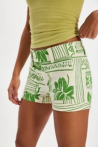 Retro Printed Mini Short