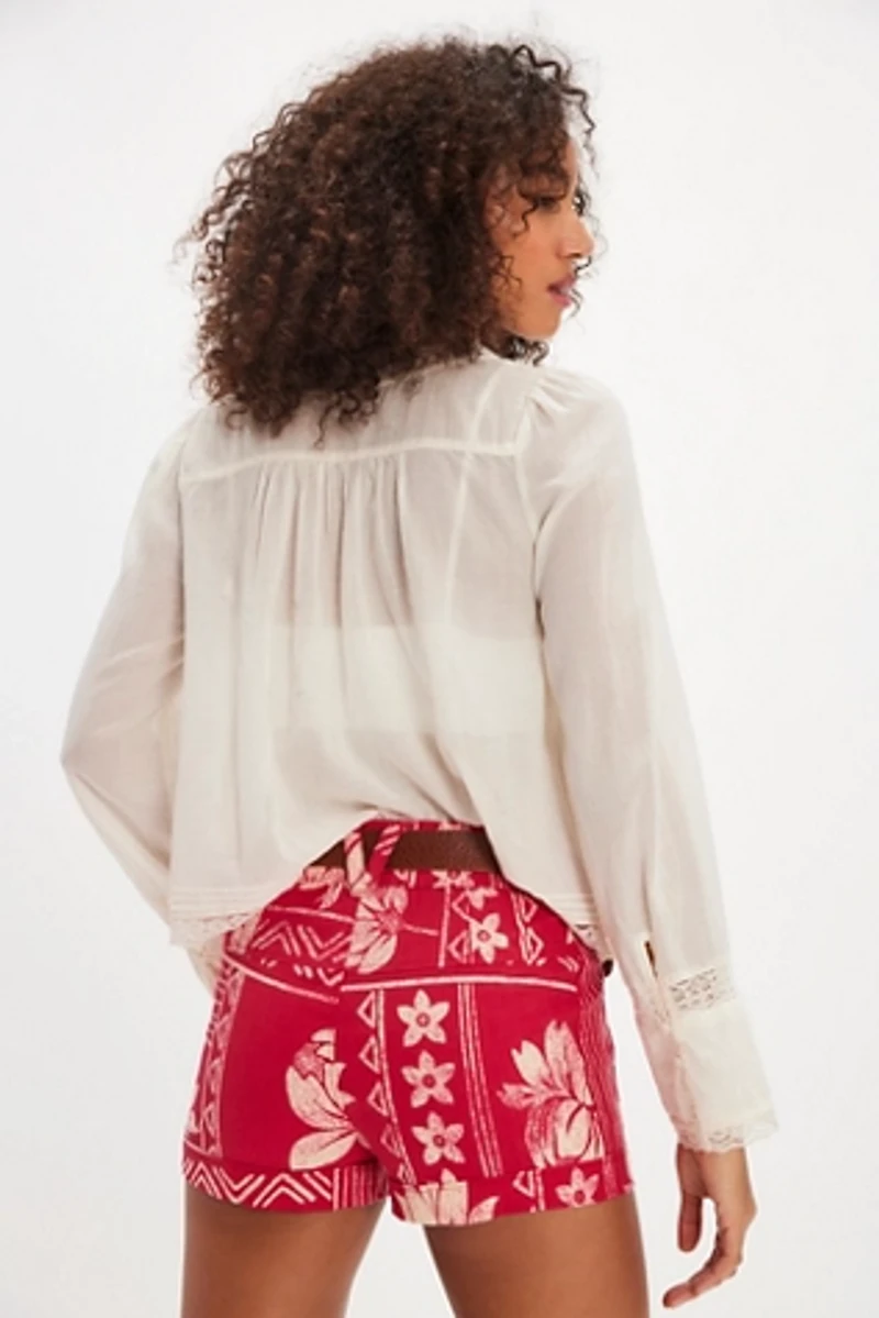 Retro Printed Mini Short
