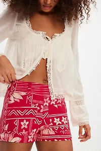 Retro Printed Mini Short