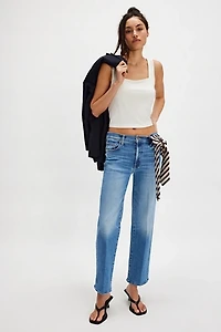 MOTHER The Mid-Rise Rambler Zip Jeans