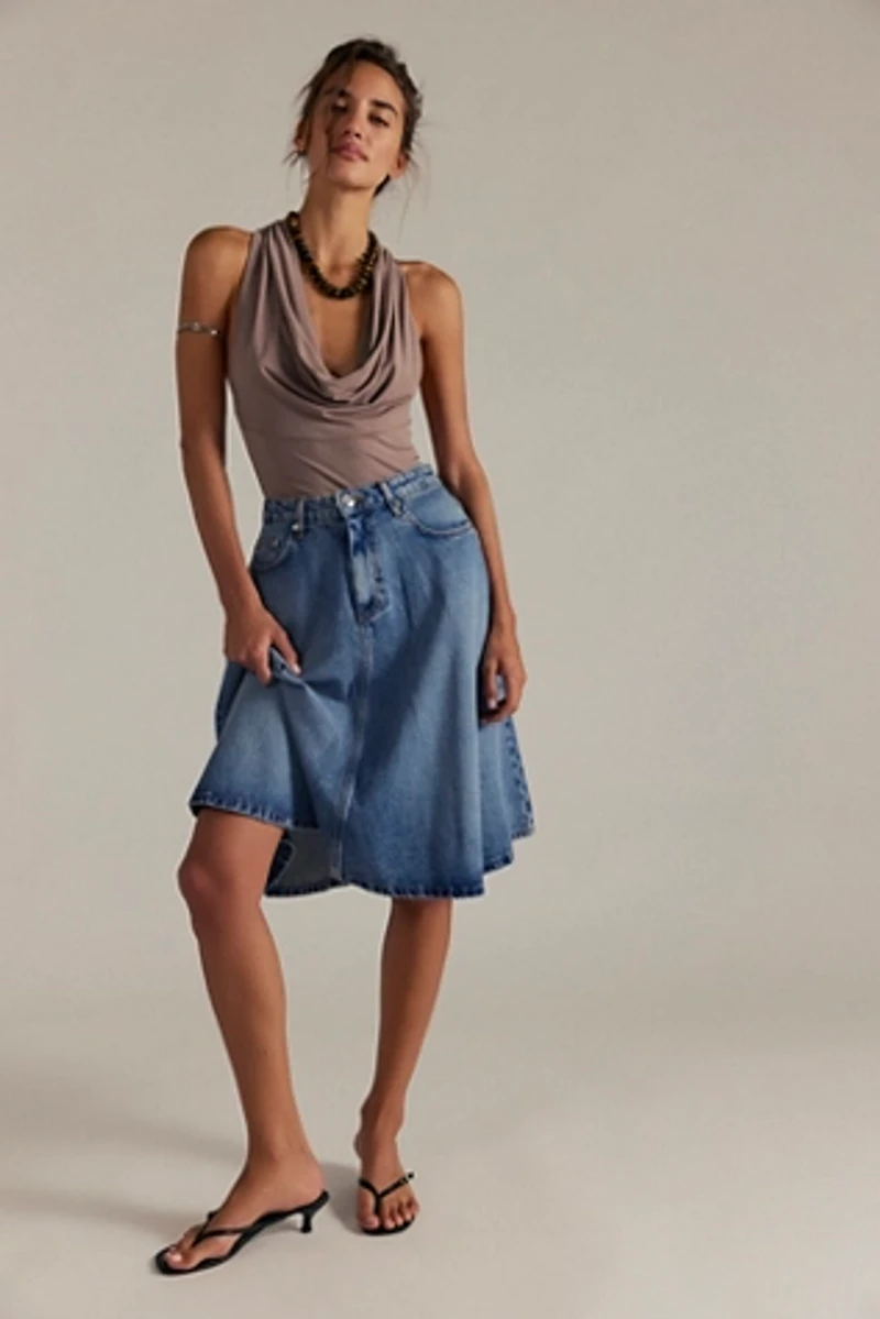 We The Free Eclipse Denim Midi Skirt