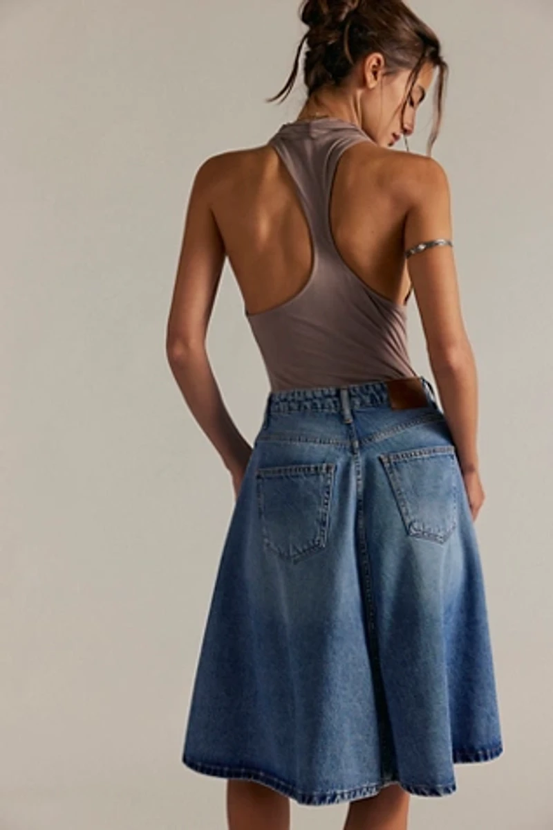 We The Free Eclipse Denim Midi Skirt