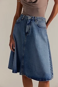 We The Free Eclipse Denim Midi Skirt