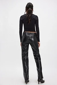 AGOLDE Low Rise Leather Slim Pants