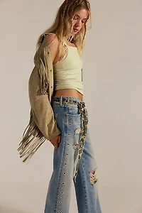 We The Free Tennessee Low-Rise Boyfriend Studded Jeans