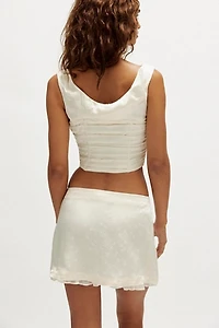 For Love & Lemons Carla Jacquard Mini Skirt Set