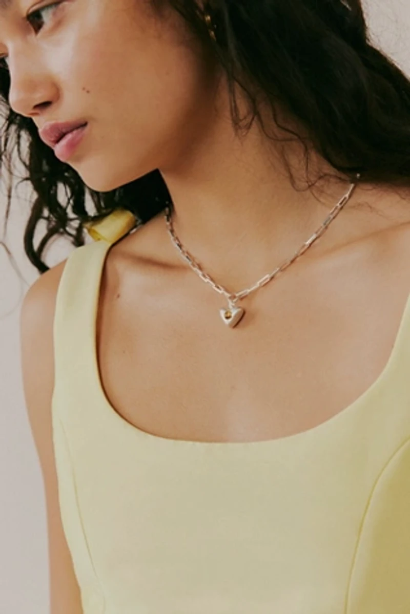 Dunton Ellerkamp Citrine Daphne Heart Necklace
