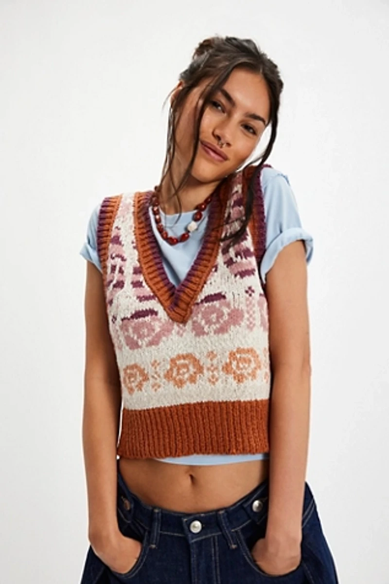 Notes Of Rose Sweater Vest