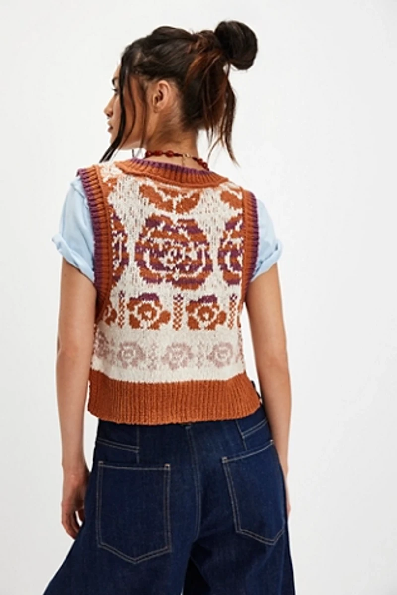 Notes Of Rose Sweater Vest