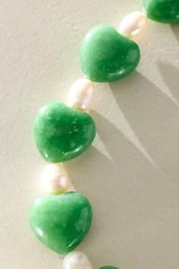 Logan Tay Aqua Heart Stone Necklace