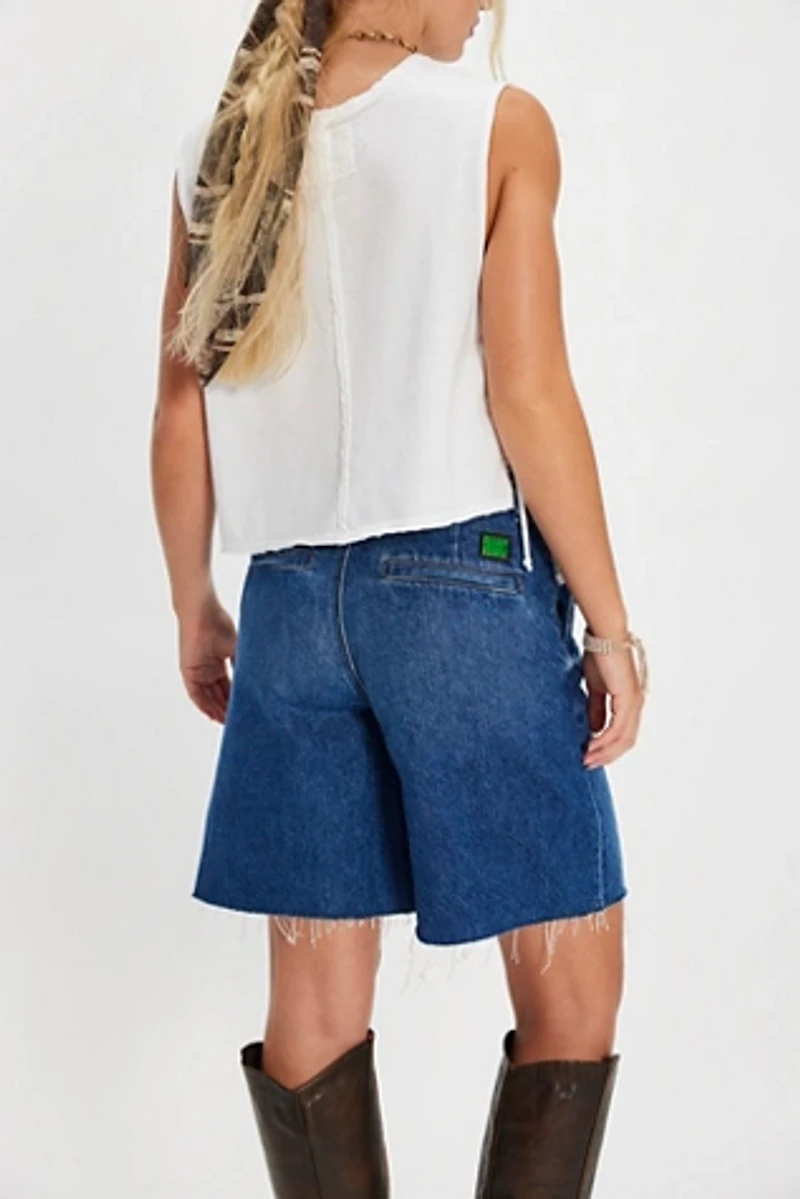 Snacks! by MOTHER The Lunch Money Fray Shorts