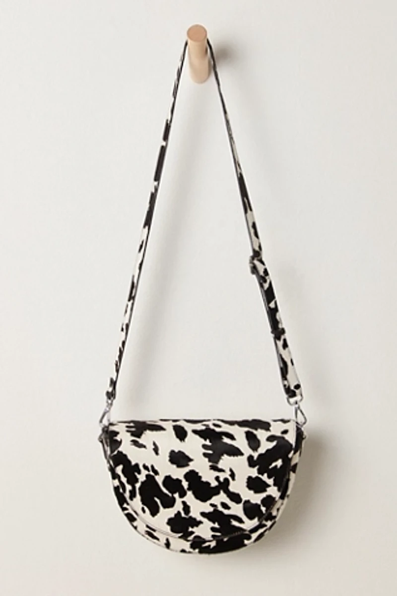 Intentionally Blank Michigan Half Moon Cowhide Crossbody Bag