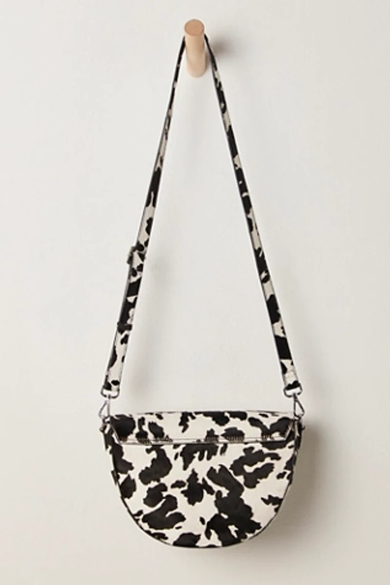 Intentionally Blank Michigan Half Moon Cowhide Crossbody Bag