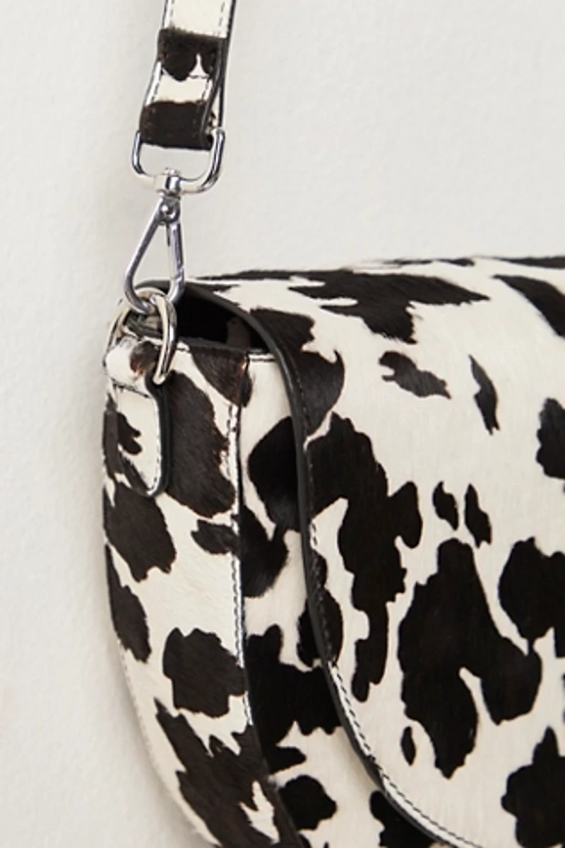 Intentionally Blank Michigan Half Moon Cowhide Crossbody Bag