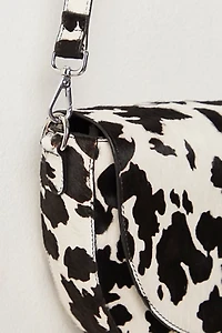 Intentionally Blank Michigan Half Moon Cowhide Crossbody Bag