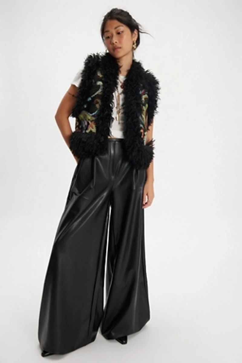 Norma Kamali Menswear Vegan Pleated Pants
