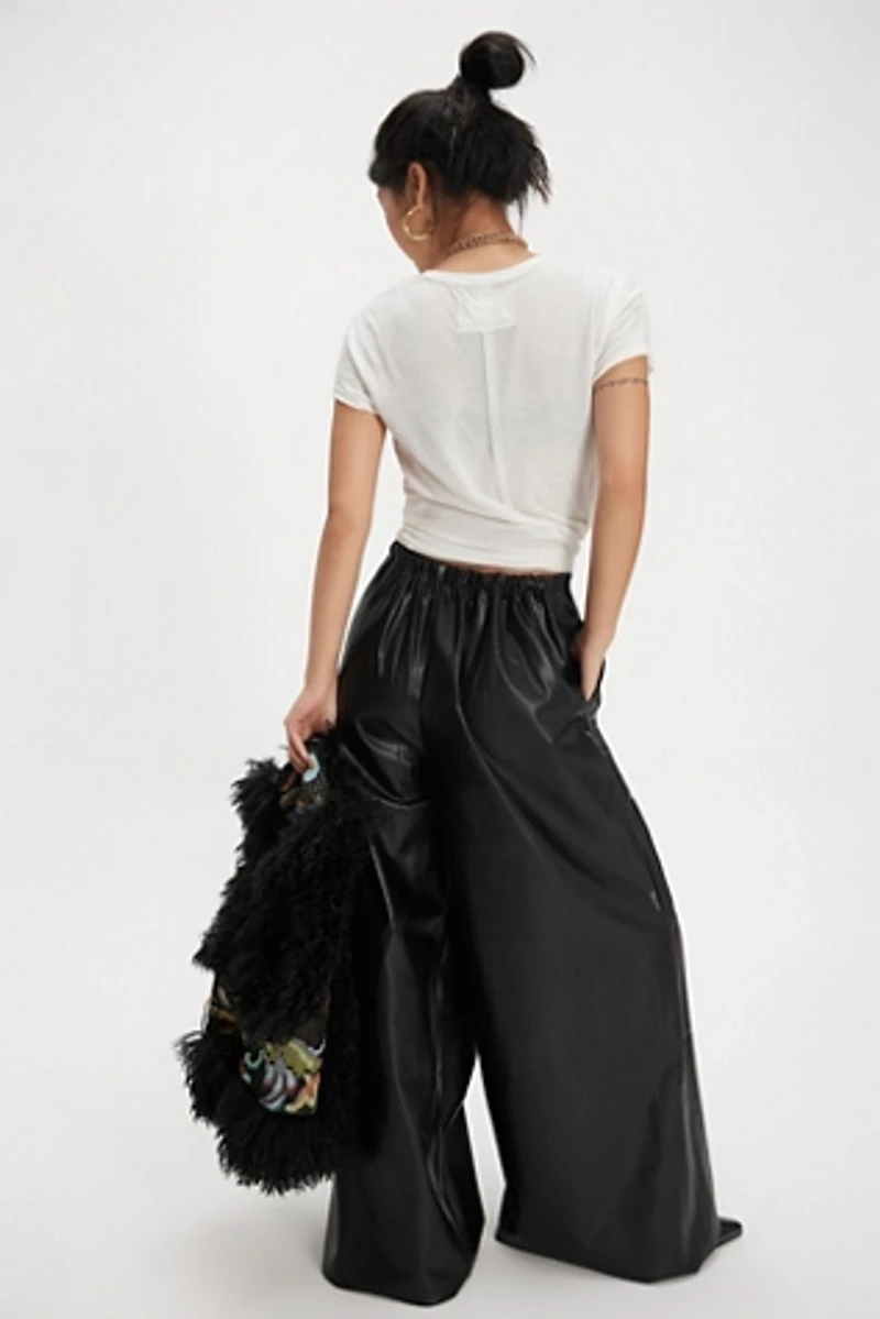 Norma Kamali Menswear Vegan Pleated Pants