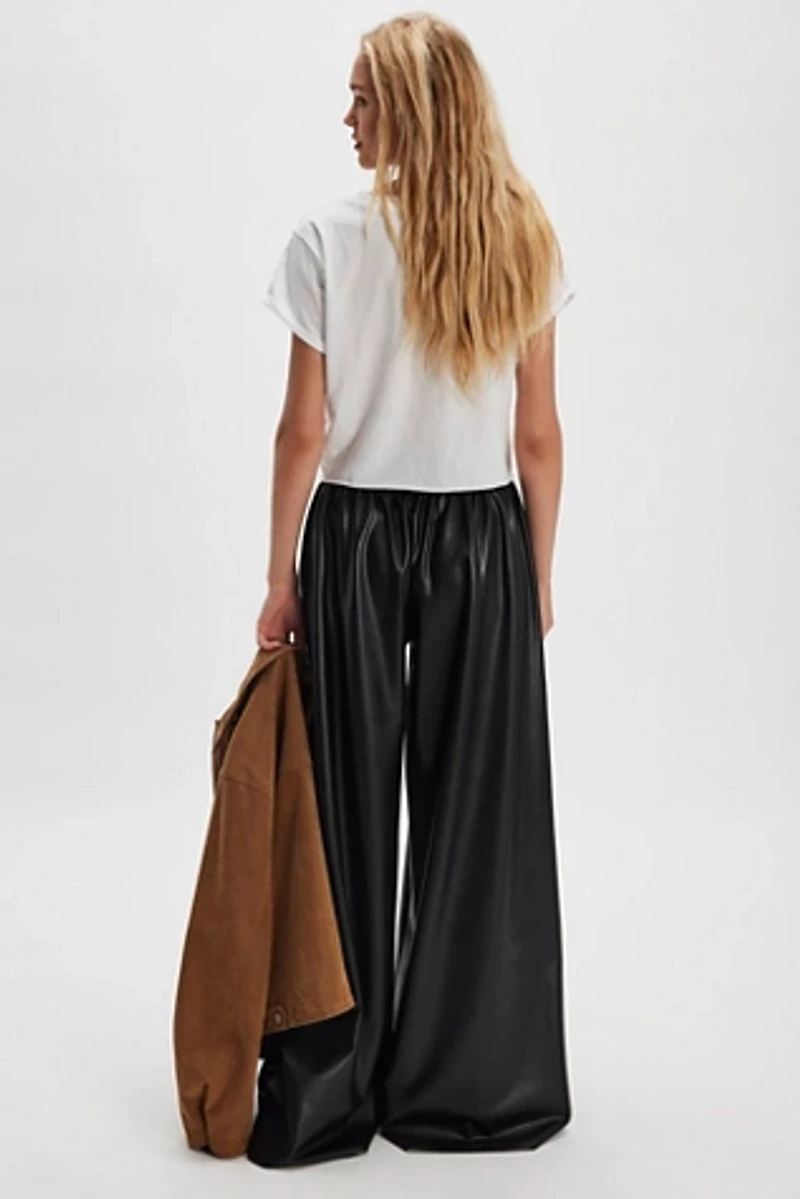 Norma Kamali Boyfriend Vegan Elephant Sweatpants