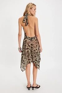 Norma Kamali Convertible Printed Skirt