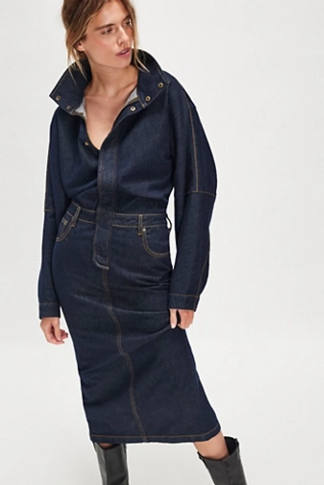 ronny kobo sebastian denim dress Ronny Kobo Sebastian Midi Dress