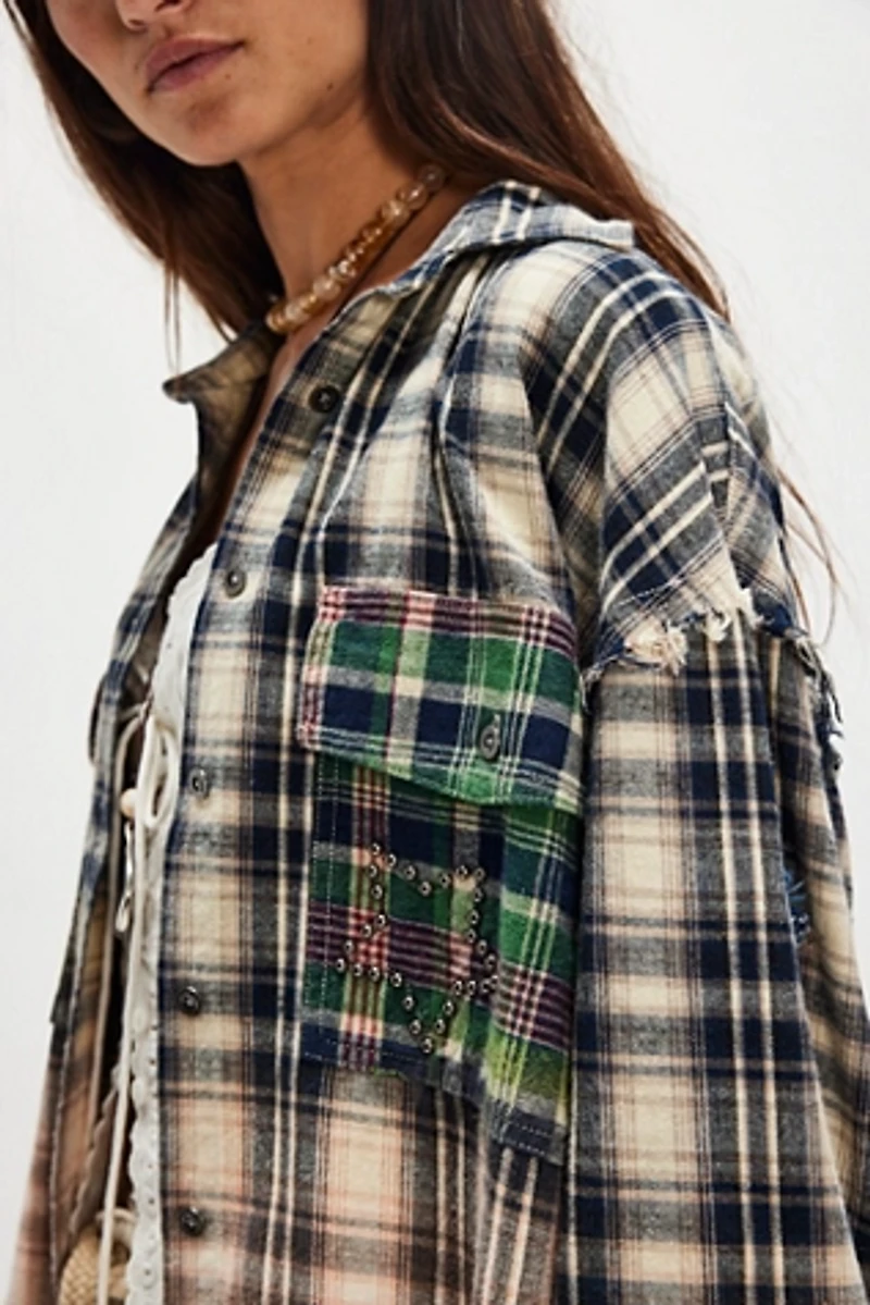 OneTeaspoon Flannel Star Studded Shirt