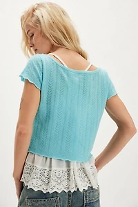 Hera Cashmere Pointelle Sweater