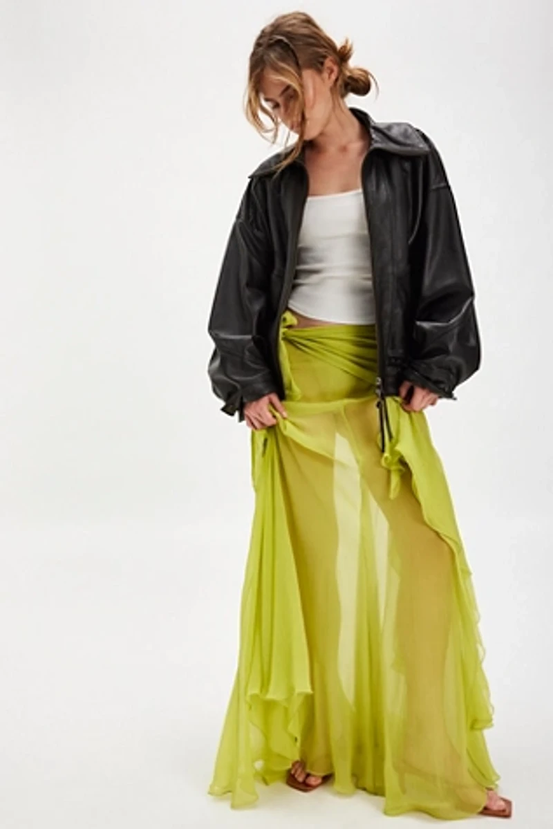 Nigel Preston Sheer Wrap Convertible Skirt