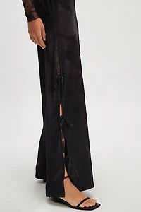 Nigel Preston Satin Lace Side-Tie Pants