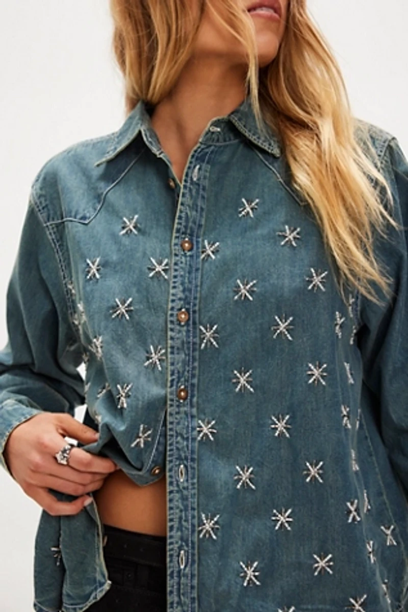 Denim and Bone Starstitch Shirt