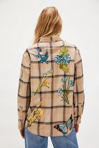 Denim and Bone Botanical Plaid Shirt