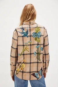 Denim and Bone Botanical Plaid Shirt
