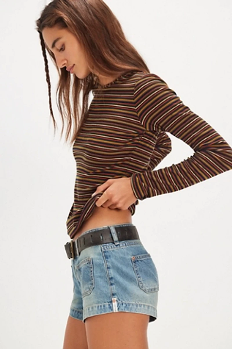 OneTeaspoon Retro Dukes Low-Waist Mini Shorts