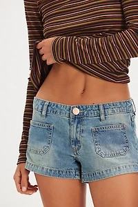 OneTeaspoon Retro Dukes Low-Waist Mini Shorts
