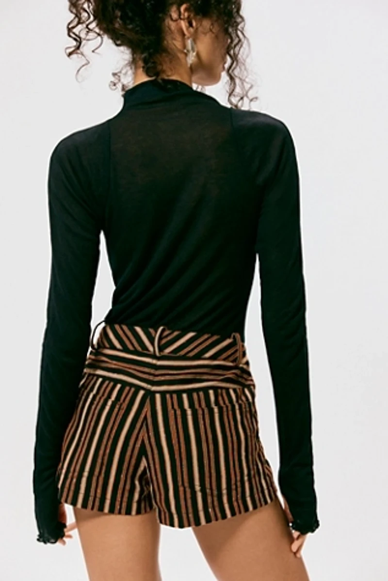 Anna Sui Pinstripe Shorts