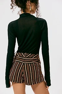 Anna Sui Pinstripe Shorts