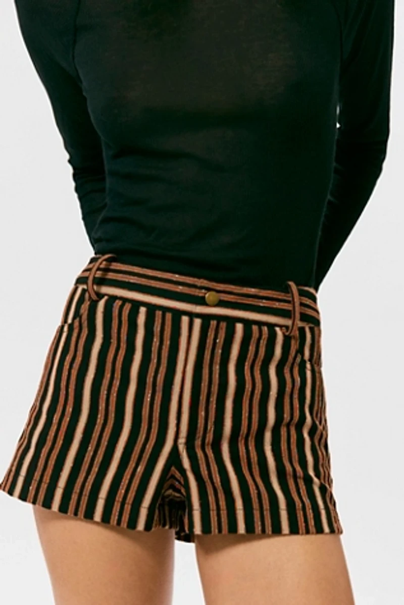 Anna Sui Pinstripe Shorts