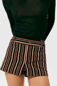Anna Sui Pinstripe Shorts