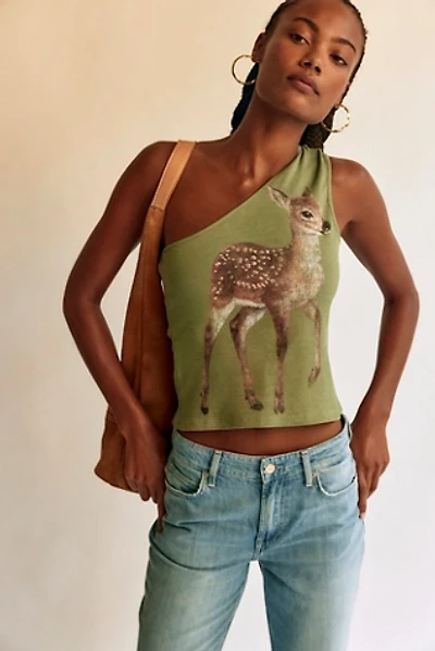 Forest Fawn One-Shoulder Tank