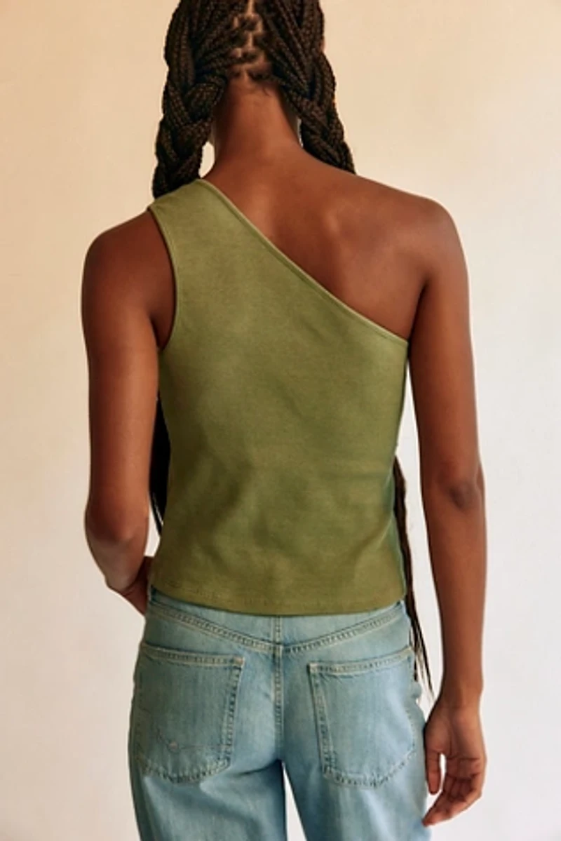 Forest Fawn One-Shoulder Tank
