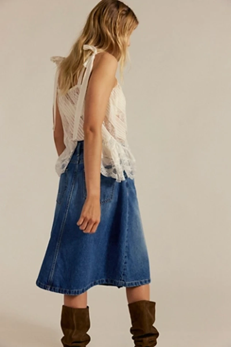 We The Free Daisy Mae Denim Midi Skirt