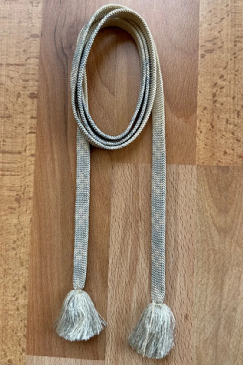 Sky Blue and White Woven Braided Belt Selected by Picky Jane