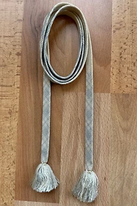 Sky Blue and White Woven Braided Belt Selected by Picky Jane