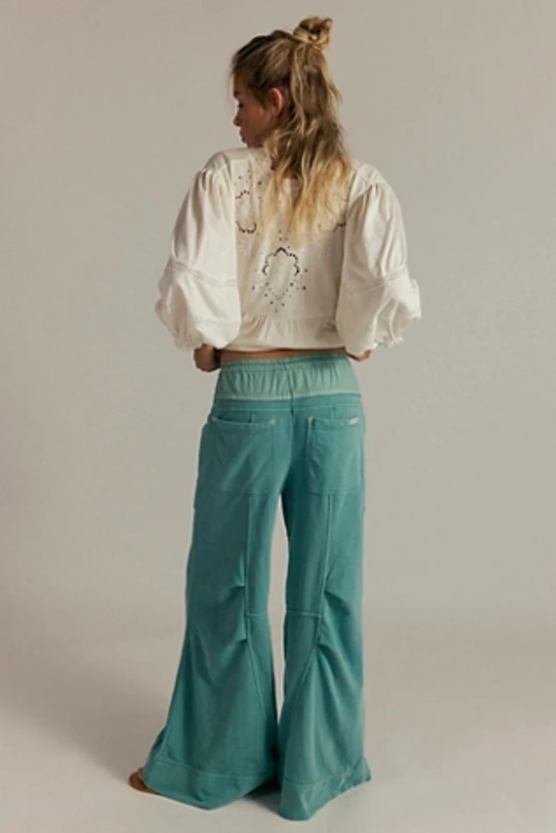 We The Free Sky Riser Knit Wide-Leg Pants