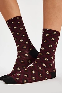 Floral Jacquard Trouser Socks