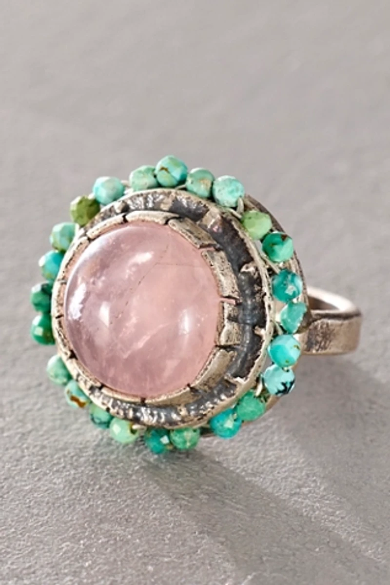 Eric Silva Rose Quarts Flower Ring
