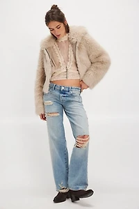 Louder Please Hooded Fur Jacket